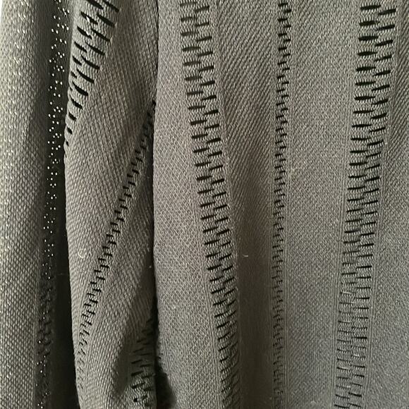 RAVEL Textured Full-Zip Black Long-Sleeve Polo Size L - Picture 2 of 4